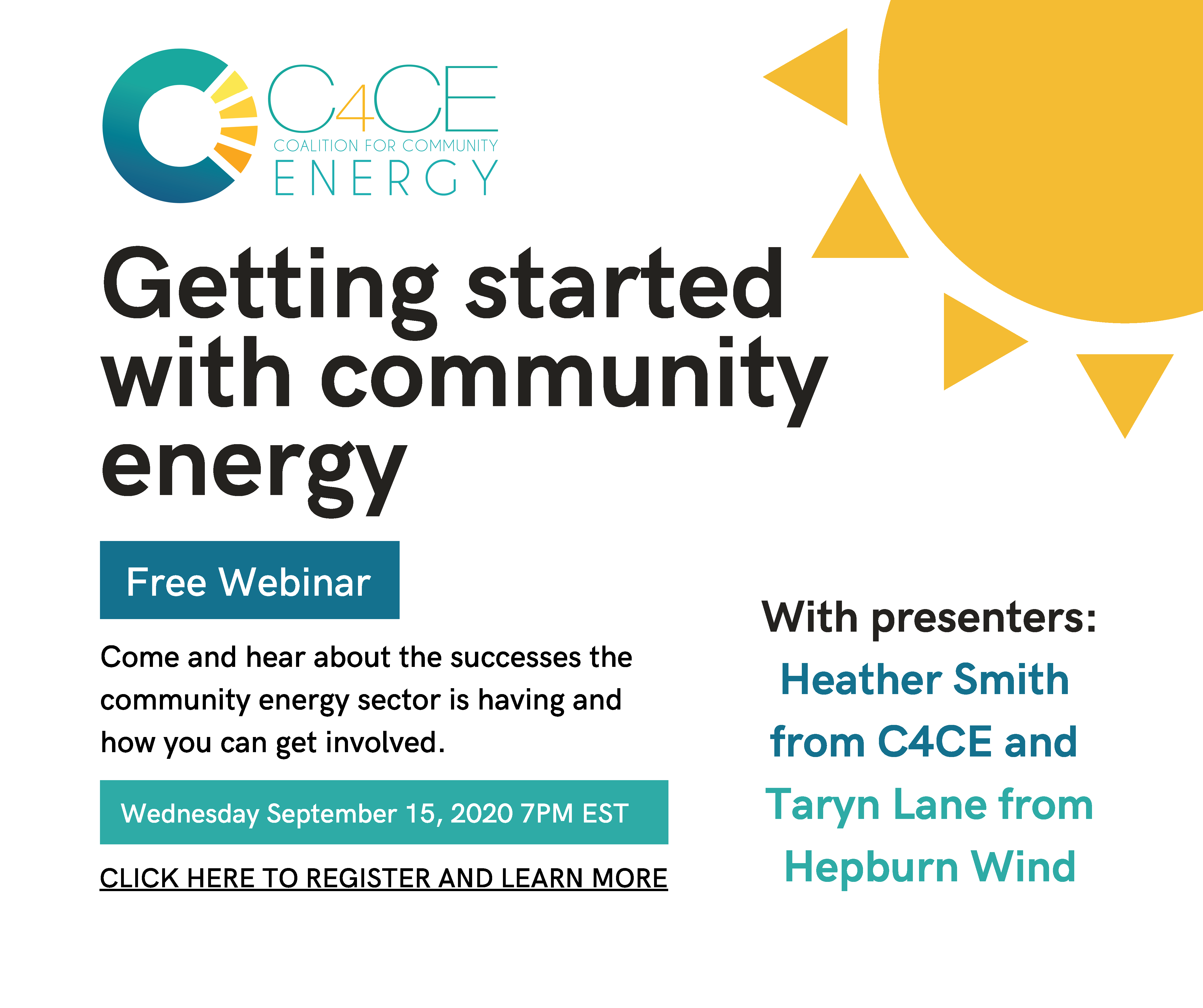 Free webinar to be held on Wed Sept 15th